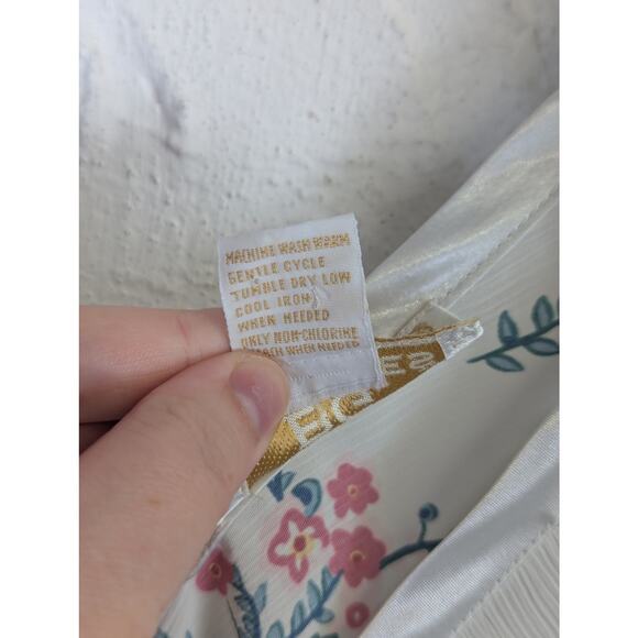 Vtg BG Intimates Nightgown Dress Womens Large Multicolor Floral Lace Feminine - Picture 4 of 7